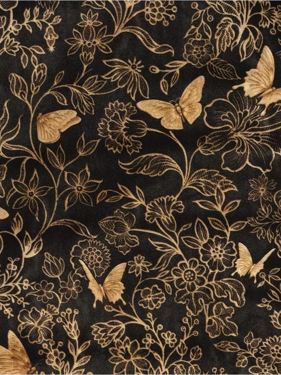 Black milk Golden Garden Velvet Princess Midi Dress size large NWT - Picture 3 of 6